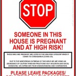 pregnant sign